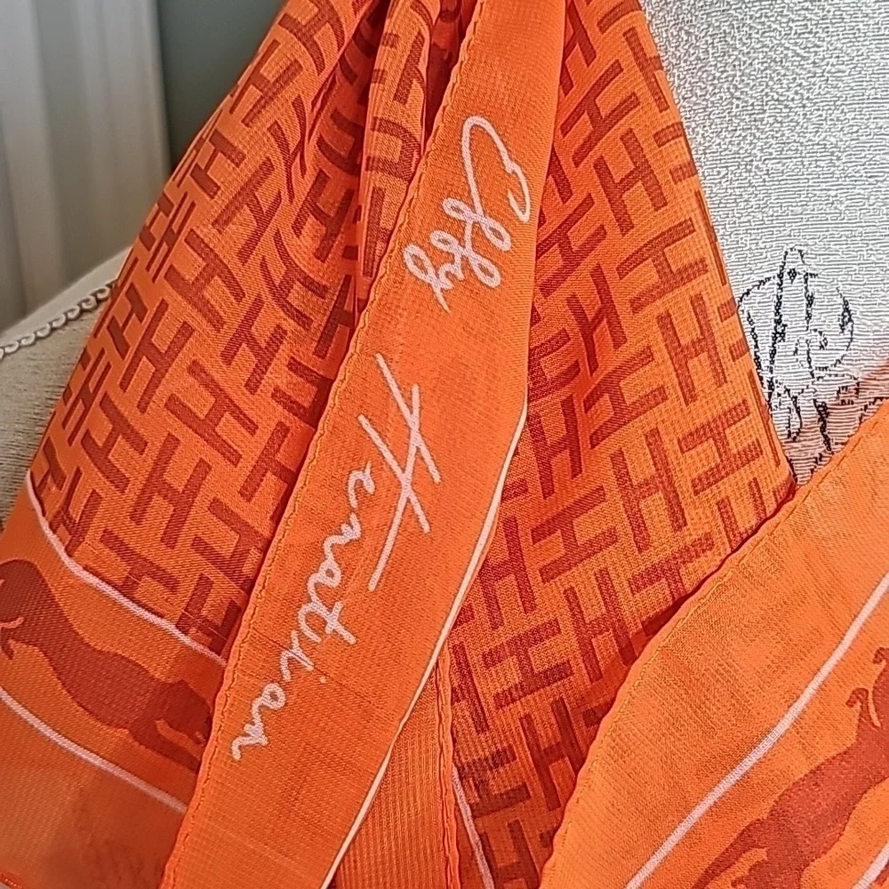 Effy Hematian Bright Orange Neck Scarf - OS